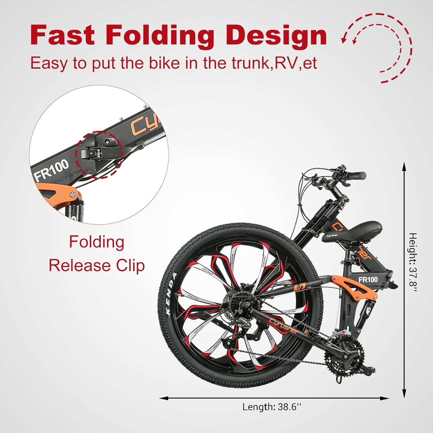 Cyrusher folding mountain bike sale